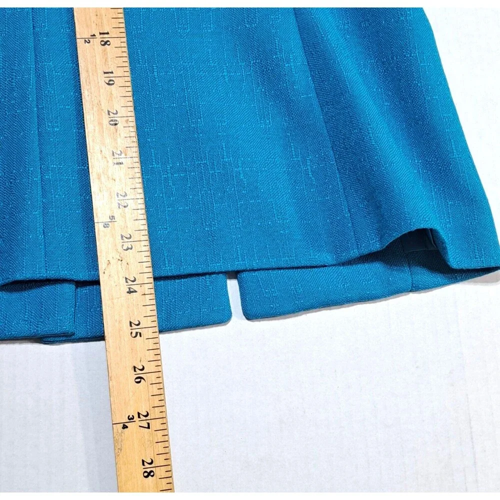 Vintage Kasper for ASL Short Sleeve 5 Button Blazer Shirt Sz 14 Petite dark teal - Picture 8 of 8